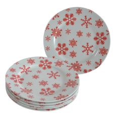 SIGMA NG porcelan set za kolače (beli/crvene pahuljice)