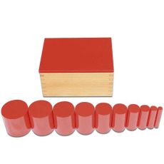 MONTESSORI Kutija sa cilindrom crvena
