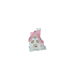 SIGMA Novogodišnja figura Roze kućica 9 x 13 cm, 3164044