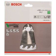 BOSCH List kružne testere Optiline Wood 160 x 20/16 x 2,6 mm, 24 2608640596, 160 x 20/16 x 2,6 mm