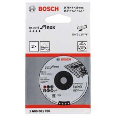 BOSCH Expert for INOX 2 komada x 76 x 4 x 10 mm brusne ploče 2608601705, A 30 Q INOX BF; 76mm; 4mm; 10mm