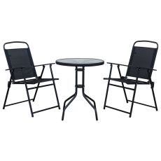 eHomeGarden Bistro baštenski set – sto i dve sklopive stolice