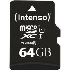 INTENSO 64GB Micro Secure Digital Card+Adapter, čitanje 45MB/s