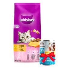 WHISKAS Suva hrana za mačke Piletina 14kg + Gratis FRENDI Konzerva Piletina 400g