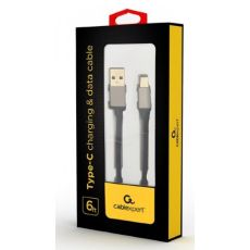 GEMBIRD Adapter kabl, USB na muški Type-C priključak, pleteni, CCB-mUSB2B-AMCM, 1.8m, crna