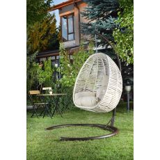 HANAH HOME Viseća ljuljaška jaje Findik, crna/krem