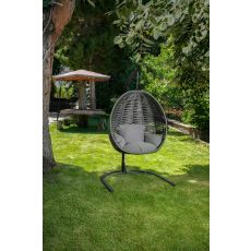 HANAH HOME Viseća ljuljaška jaje Findik, crna/siva