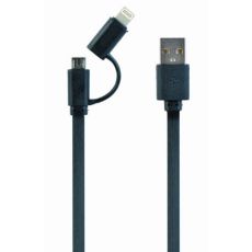 GEMBIRD USB 2.0 kabl na microUSB i 8 pin-a (Lightning), 1m, crna