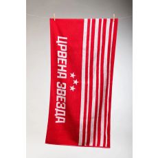 CRVENA ZVEZDA Plažni peškir 70x140cm, crvena/bela