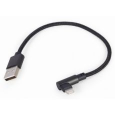 GEMBIRD USB kabl na Lightning, CC-USB2-AMLML-0.2M pod uglom, 0.2 m, crna