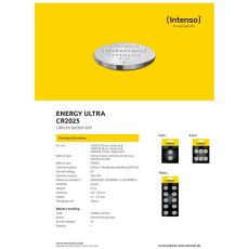 INTENSO Baterija litijumska, CR2025/6, 3 V, dugmasta, blister 6 kom - CR2025/6