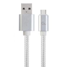 GEMBIRD USB Type-C kabl, pleteni, CCB-mUSB2B-AMCM-6-S, 1.8m, srebrna