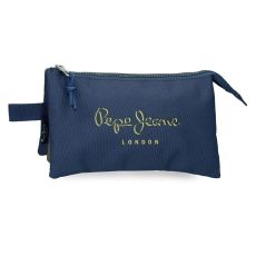 PEPE JEANS ARWYN prazna pernica sa 3 pregrade - teget