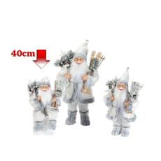 Novogodišnja figura Deda Mraz sivi 40 cm 42-70201