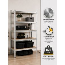 eHomeStorage Garažna metalna polica 180x90x40cm