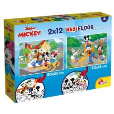 LISCIANI Puzzle SuperMaxi Mickey 2u1 složi I oboji - 2x12