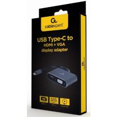 GEMBIRD A-USB3C-HDMIVGA-01 USB Type-C to HDMI + VGA display adapter, space grey
