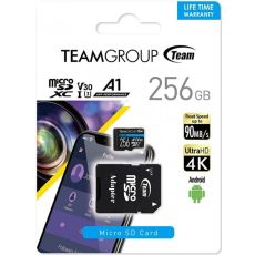 TEAM GROUP TeamGroup MICRO SDXC 256GB UHS-I ELITE +SD Adapter TEAUSDX256GIV30A103