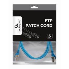 GEMBIRD PP6-1M/B Mrezni kabl, CAT6 FTP Patch cord 1m blue