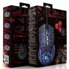 GEMBIRD MUSG-RGB-01 USB LED gaming mis, 1200-3600DPI
