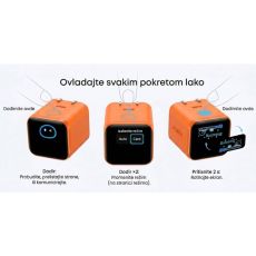 Nano 45W putni zidni punjač sa ekranom, USB-C port, plavi