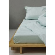 STEFAN Posteljina damast pruga 140x200cm mint