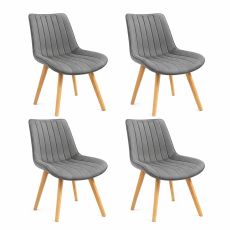 MODUL Trpezarijska stolica Linea Wood siva c-413, set od 4 stolice