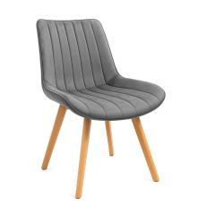 MODUL Trpezarijska stolica Linea Wood siva c-413