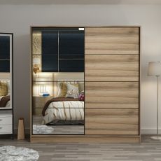 HANAH HOME Ormar sa ogledalom Kale - 3174, braon