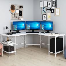 HANAH HOME Radni sto Power L, bela