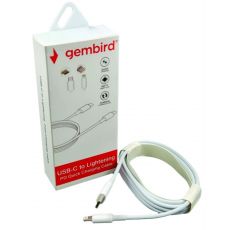 GEMBIRD CCP-AMCM-LIGHT-1.8M USB 2.0 Type-C to iPhone Lightening 8-pin cable, QC3.0, 1.8m WHITE 271