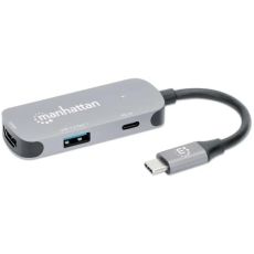 MANHATTAN USB-C to HDMI (4K@30Hz) 3-in-1 Docking with Power 130707