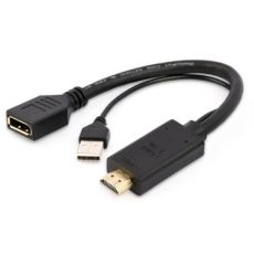 GEMBIRD HDMI muški na DisplayPort ženski aktivni adapter kabl 4K, crna