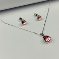 ALP CRYSTAL SWAROVSKI Ženske minđuše i ogrlica SSS3929FRP LR