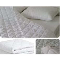 VIKTORIJA Štep deka Glat 200x200cm Bela