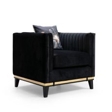 ATELIER DEL SOFA Fotelja Bellino, crna
