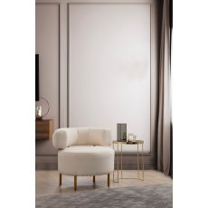 ATELIER DEL SOFA Fotelja River Round, bela