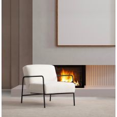 ATELIER DEL SOFA Fotelja Eti Bergere, bela