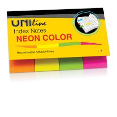 UNI LINE Blok samolepljivi 20x50mm 200 lista 4 boje neon unl-0171