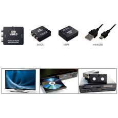 HOME Analogno - digitalni video konverter, 3 x RCA na HDMI - ATD VIDEO