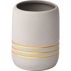 TENDANCE Čaša gold Stripes 10,5x7,8cm  keramika siva