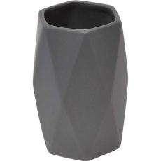 TENDANCE Čaša Dijamant 11,5x7,5cm keramika tamno siva