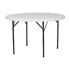 SAVACOOP Sklopivi okrugli baštenski sto plastični 120cm, bela