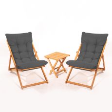 HANAH HOME Baštenski set sto i stolice My005, siva