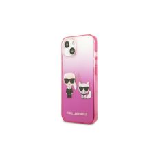 KARL LAGERFELD Futrola za iPhone 13 pink Karl & Choupette Head Gradient