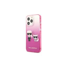 KARL LAGERFELD Futrola za iPhone 13 Pro pink Karl & Choupette Head Gradient