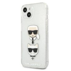 KARL LAGERFELD Futrola za iPhone 13 Silver Glitter Karl`s & Choupette