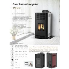 MARELI Kamin na pelet PS 10 air (10kW) crna