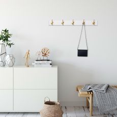 HANAH HOME Čiviluk ASK-005, bela/zlatna