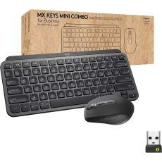 LOGITECH Bežična tastatura i miš MX Keys Mini Combo US, tamno sivi